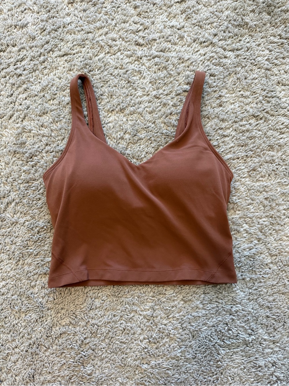 lululemon athletica Brown V-Neck Cropped Tank